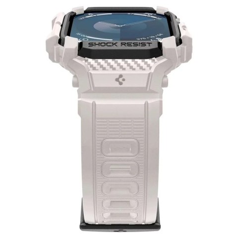 Spigen ETUI Z PASKIEM DO APPLE WATCH 10 (46MM) DUNE BEIGE BIAŁE SPIGEN RUGGED ARMOR PRO Spigen ETUI Z PASKIEM DO APPLE WATCH 10 (46MM) DUNE BEIGE BIAŁE SPIGEN RUGGED ARMOR PRO