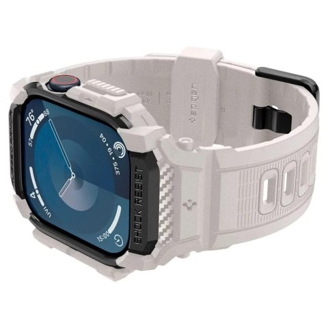 Spigen ETUI Z PASKIEM DO APPLE WATCH 10 (46MM) DUNE BEIGE BIAŁE SPIGEN RUGGED ARMOR PRO Spigen ETUI Z PASKIEM DO APPLE WATCH 10 (46MM) DUNE BEIGE BIAŁE SPIGEN RUGGED ARMOR PRO