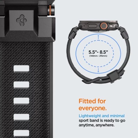 Spigen Pasek Opaska Spigen DuraPro Armor do Apple Watch 42-49mm - Czarny Black Edition Spigen Pasek Opaska Spigen DuraPro Armor do Apple Watch 42-49mm - Czarny Black Edition