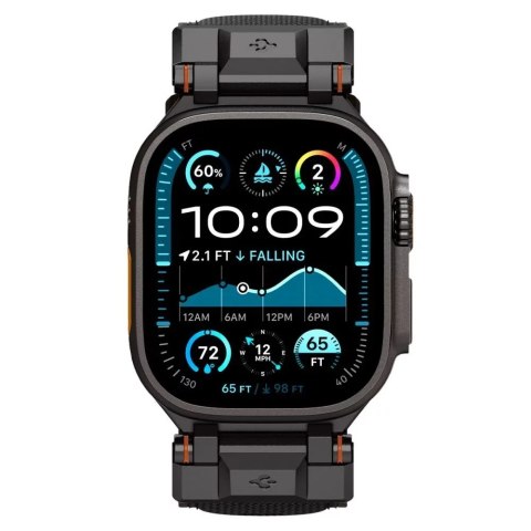 Spigen Pasek Opaska Spigen DuraPro Armor do Apple Watch 42-49mm - Czarny Black Edition Spigen Pasek Opaska Spigen DuraPro Armor do Apple Watch 42-49mm - Czarny Black Edition