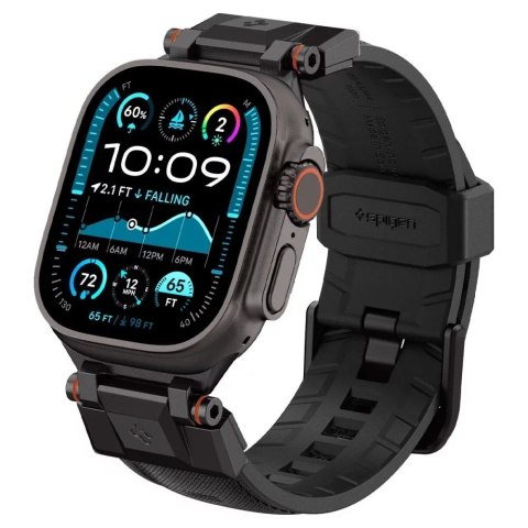 Spigen Pasek Opaska Spigen DuraPro Armor do Apple Watch 42-49mm - Czarny Black Edition Spigen Pasek Opaska Spigen DuraPro Armor do Apple Watch 42-49mm - Czarny Black Edition