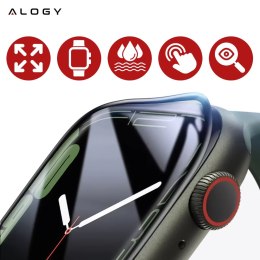 Alogy 2x Szkło Hybrydowe do Apple Watch 10 42mm Alogy 3D Glass z czarną ramką
