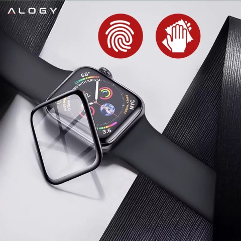 Alogy 2x Szkło Hybrydowe do Apple Watch 10 42mm Alogy 3D Glass z czarną ramką Alogy 2x Szkło Hybrydowe do Apple Watch 10 42mm Alogy 3D Glass z czarną ramką