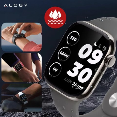 Alogy 2x Szkło Hybrydowe do Apple Watch 10 42mm Alogy 3D Glass z czarną ramką Alogy 2x Szkło Hybrydowe do Apple Watch 10 42mm Alogy 3D Glass z czarną ramką