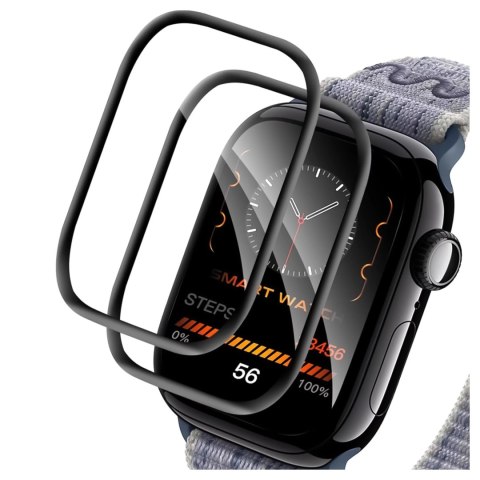 Alogy 2x Szkło Hybrydowe do Apple Watch 10 42mm Alogy 3D Glass z czarną ramką Alogy 2x Szkło Hybrydowe do Apple Watch 10 42mm Alogy 3D Glass z czarną ramką