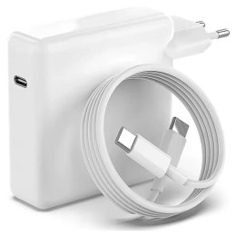 Alogy Ładowarka Zasilacz do Apple MacBook Alogy Universal Charger Kabel 2m USB-C do USB-C Szybkie ładowanie PowerDelivery PD 61W Biały