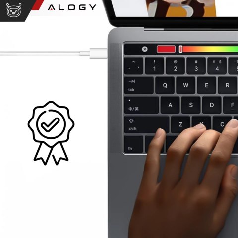Alogy Ładowarka Zasilacz do Apple MacBook Alogy Universal Charger Kabel 2m USB-C do USB-C Szybkie ładowanie PowerDelivery PD 61W Biały Alogy Ładowarka Zasilacz do Apple MacBook Alogy Universal Charger Kabel 2m USB-C do USB-C Szybkie ładowanie PowerDelivery PD 61W Biały