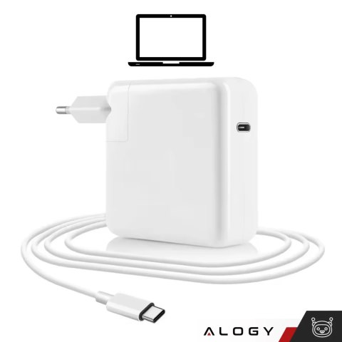 Alogy Ładowarka Zasilacz do Apple MacBook Alogy Universal Charger Kabel 2m USB-C do USB-C Szybkie ładowanie PowerDelivery PD 61W Biały Alogy Ładowarka Zasilacz do Apple MacBook Alogy Universal Charger Kabel 2m USB-C do USB-C Szybkie ładowanie PowerDelivery PD 61W Biały