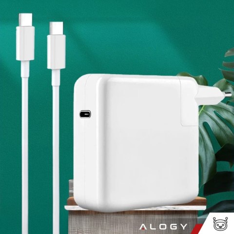 Alogy Ładowarka Zasilacz do Apple MacBook Alogy Universal Charger Kabel 2m USB-C do USB-C Szybkie ładowanie PowerDelivery PD 61W Biały Alogy Ładowarka Zasilacz do Apple MacBook Alogy Universal Charger Kabel 2m USB-C do USB-C Szybkie ładowanie PowerDelivery PD 61W Biały