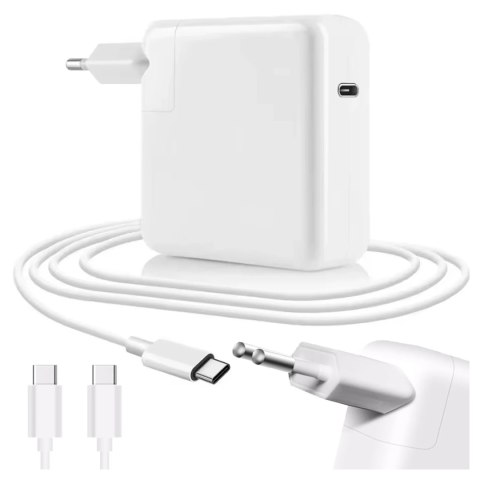 Alogy Ładowarka Zasilacz do Apple MacBook Alogy Universal Charger Kabel 2m USB-C do USB-C Szybkie ładowanie PowerDelivery PD 61W Biały Alogy Ładowarka Zasilacz do Apple MacBook Alogy Universal Charger Kabel 2m USB-C do USB-C Szybkie ładowanie PowerDelivery PD 61W Biały