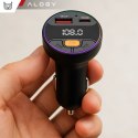 Alogy Transmiter samochodowy z Ładowarką Alogy PowerTune USB-A USB-C szybkie ładowanie PowerDelivery PD30W Quick Charge QC3.0 Czarny