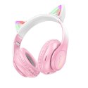 Hoco Słuchawki bezprzewodowe nauszne Bluetooth HOCO W42 Kocie Uszy Kwiat Wiśni