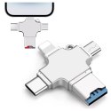 Alogy Czytnik kart SD Alogy SmartRead Pro 4w1 adapter USB3.0 do TF / Lightning / USB-C / micro USB