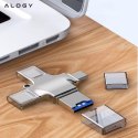 Alogy Czytnik kart SD Alogy SmartRead Pro 4w1 adapter USB3.0 do TF / Lightning / USB-C / micro USB