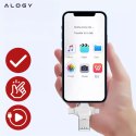 Alogy Czytnik kart SD Alogy SmartRead Pro 4w1 adapter USB3.0 do TF / Lightning / USB-C / micro USB