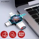 Alogy Czytnik kart SD Alogy SmartRead Pro 4w1 adapter USB3.0 do TF / Lightning / USB-C / micro USB