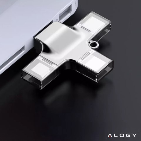Alogy Czytnik kart SD Alogy SmartRead Pro 4w1 adapter USB3.0 do TF / Lightning / USB-C / micro USB Alogy Czytnik kart SD Alogy SmartRead Pro 4w1 adapter USB3.0 do TF / Lightning / USB-C / micro USB