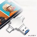 Alogy Czytnik kart SD Alogy SmartRead Pro 4w1 adapter USB3.0 do TF / Lightning / USB-C / micro USB