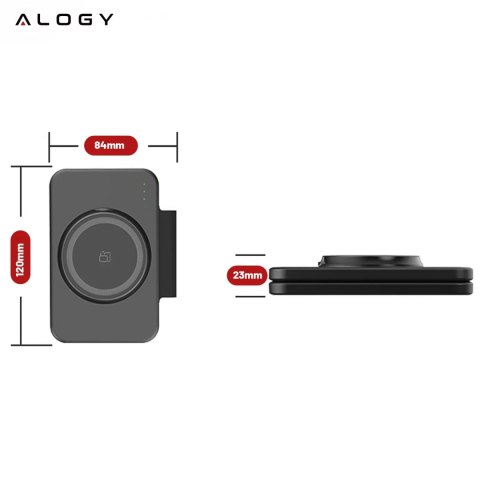 Alogy Ładowarka indukcyjna 3w1 składana Alogy MagCharge Foldable Pro do MagSafe do Apple iPhone Watch AirPods Czarna Alogy Ładowarka indukcyjna 3w1 składana Alogy MagCharge Foldable Pro do MagSafe do Apple iPhone Watch AirPods Czarna