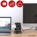 Alogy Przedłużacz 12w1 Rozdzielacz wieża ładująca Alogy ChargeTower Pro 2500W 8x gniazdo ładujące 3x USB.A 1x USB.C kabel 1.8m Czarny