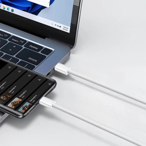 Apple Kabel Apple USB-C do USB-C 1m, 60W, biały, trwały, oryginalny Apple Kabel Apple USB-C do USB-C 1m, 60W, biały, trwały, oryginalny