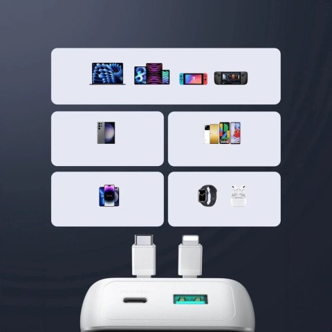 Joyroom Powerbank Joyroom JR-PBC06 30W 10000mAh z kablami Lightning i USB-C Joyroom Powerbank Joyroom JR-PBC06 30W 10000mAh z kablami Lightning i USB-C