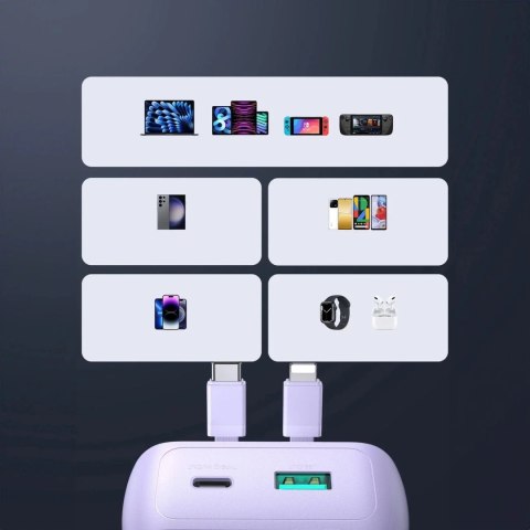 Joyroom Powerbank Joyroom JR-PBC07 30W 20000mAh z kablami Lightning i USB-C Joyroom Powerbank Joyroom JR-PBC07 30W 20000mAh z kablami Lightning i USB-C