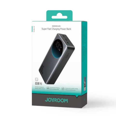 Joyroom Powerbank Joyroom JR-PBF05 65W 30000mAh z wyświetlaczem Czarny Joyroom Powerbank Joyroom JR-PBF05 65W 30000mAh z wyświetlaczem Czarny