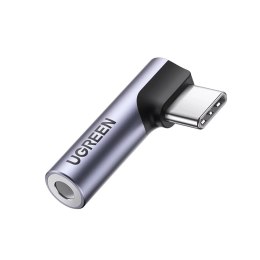 UGreen Adapter Ugreen AV154 USB-C do mini jack 3.5 mm Audio 90° Szary