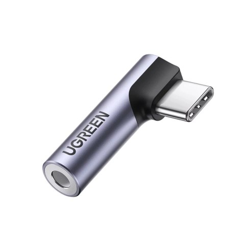 UGreen Adapter Ugreen AV154 USB-C do mini jack 3.5 mm Audio 90° Szary UGreen Adapter Ugreen AV154 USB-C do mini jack 3.5 mm Audio 90° Szary