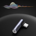 UGreen Adapter Ugreen AV154 USB-C do mini jack 3.5 mm Audio 90° Szary