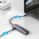 UGreen Adapter Ugreen CM195 USB-C HDMI USB-A SD TF PD 100W Hub 6w1 Szary