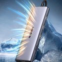 UGreen Adapter Ugreen CM498 USB-C HDMI VGA RJ45 USB-A SD PD 100W Hub 9w1 Szary