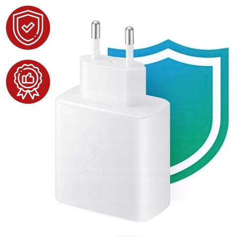 Samsung Ładowarka Sieciowa oryginalna Samsung EP-TA845 Szybkie Ładowanie Fast Charge 45W Biała Samsung Ładowarka Sieciowa oryginalna Samsung EP-TA845 Szybkie Ładowanie Fast Charge 45W Biała