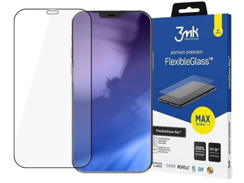 3mk Szkło 3mk Flexible Glass Max 7H do Apple iPhone 12/ 12 Pro 6.1 Black 3mk Szkło 3mk Flexible Glass Max 7H do Apple iPhone 12/ 12 Pro 6.1 Black