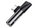 Baseus Adapter Baseus USB-C do Audio Mini Jack 3.5mm + USB-C kątowy L41 Czarny