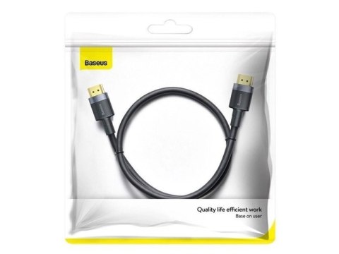 Baseus Baseus Cafule Kabel HDMI 2.0 4K FULL HD 3D 1m Czarno-szary Baseus Baseus Cafule Kabel HDMI 2.0 4K FULL HD 3D 1m Czarno-szary