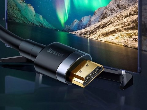 Baseus Baseus Cafule Kabel HDMI 2.0 4K FULL HD 3D 3m Czarno-szary Baseus Baseus Cafule Kabel HDMI 2.0 4K FULL HD 3D 3m Czarno-szary