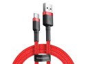 Baseus Baseus Kabel Cafule USB-C Type C 2A 3m Czerwono-czarny