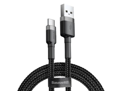 Baseus Baseus Kabel Cafule USB-C Type C 2A 3m Szary Baseus Baseus Kabel Cafule USB-C Type C 2A 3m Szary