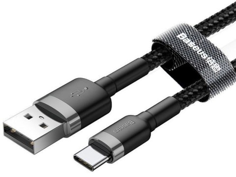 Baseus Baseus Kabel Cafule USB-C Type C 2A 3m Szary Baseus Baseus Kabel Cafule USB-C Type C 2A 3m Szary