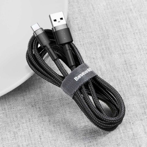 Baseus Baseus Kabel Cafule USB-C Type C 2A 3m Szary Baseus Baseus Kabel Cafule USB-C Type C 2A 3m Szary