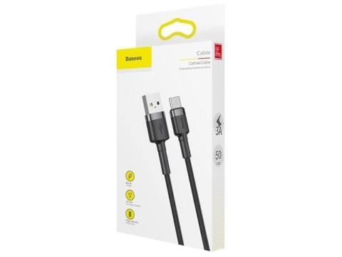 Baseus Baseus Kabel Cafule USB-C Type C 2A 3m Szary Baseus Baseus Kabel Cafule USB-C Type C 2A 3m Szary