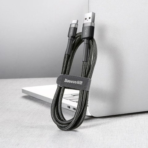 Baseus Baseus Kabel Cafule USB-C Type C 2A 3m Szary Baseus Baseus Kabel Cafule USB-C Type C 2A 3m Szary