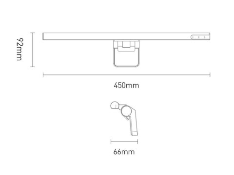Baseus Baseus Lampa LED I-Wok na monitor do komputera USB 5W Czarna Baseus Baseus Lampa LED I-Wok na monitor do komputera USB 5W Czarna