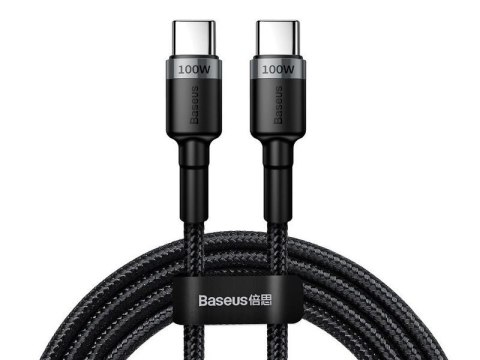 Baseus Kabel 2m Baseus Cafule USB-C Quick Charge 3.0 PD 2.0 100W 5A Szary Baseus Kabel 2m Baseus Cafule USB-C Quick Charge 3.0 PD 2.0 100W 5A Szary