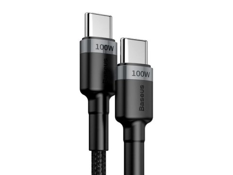 Baseus Kabel 2m Baseus Cafule USB-C Quick Charge 3.0 PD 2.0 100W 5A Szary Baseus Kabel 2m Baseus Cafule USB-C Quick Charge 3.0 PD 2.0 100W 5A Szary