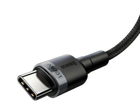 Baseus Kabel 2m Baseus Cafule USB-C Quick Charge 3.0 PD 2.0 100W 5A Szary Baseus Kabel 2m Baseus Cafule USB-C Quick Charge 3.0 PD 2.0 100W 5A Szary