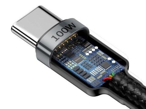 Baseus Kabel 2m Baseus Cafule USB-C Quick Charge 3.0 PD 2.0 100W 5A Szary Baseus Kabel 2m Baseus Cafule USB-C Quick Charge 3.0 PD 2.0 100W 5A Szary