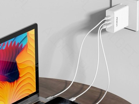 Rock Ładowarka sieciowa USB + 2x USB-C Rock Gan UE/ USA + Kabel USB-C Type C Rock Ładowarka sieciowa USB + 2x USB-C Rock Gan UE/ USA + Kabel USB-C Type C